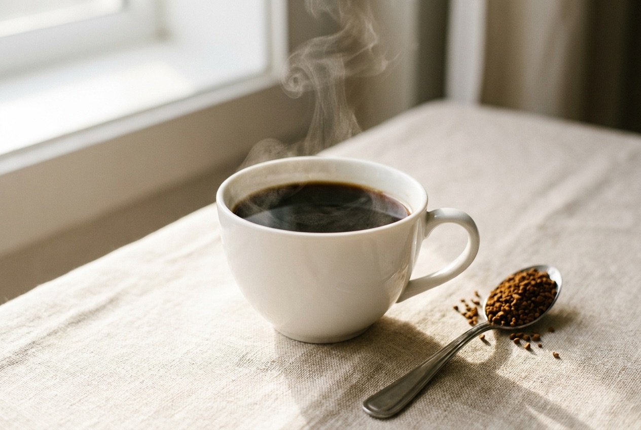 Cup of FUKU instant coffee